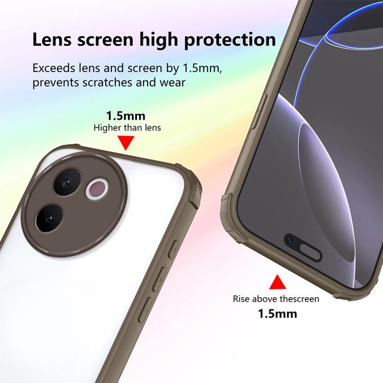 For vivo V30e Four Corners Shield Shockproof TPU Hybrid PC Phone Case