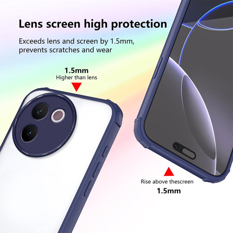 For vivo V30e Four Corners Shield Shockproof TPU Hybrid PC Phone Case