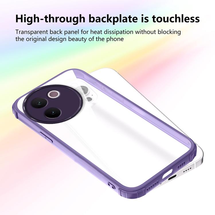 For vivo V30e Four Corners Shield Shockproof TPU Hybrid PC Phone Case