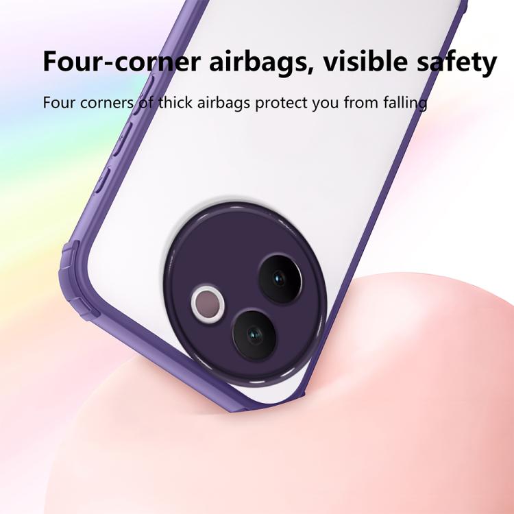 For vivo V30e Four Corners Shield Shockproof TPU Hybrid PC Phone Case