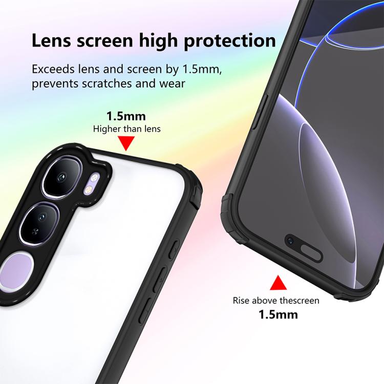 For vivo V40 Lite IDN / Y300 5G Four Corners Shield Shockproof TPU Hybrid PC Phone Case