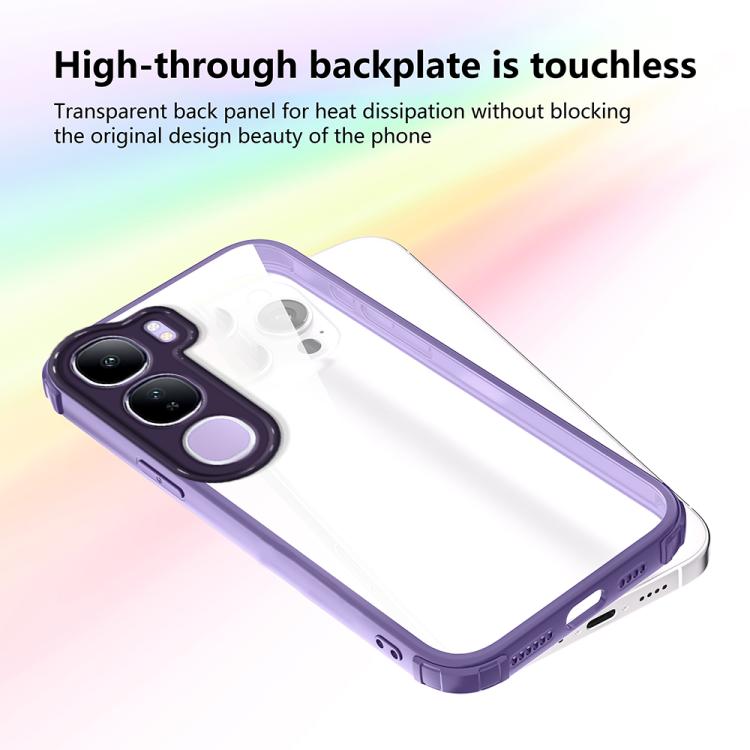 For vivo V40 Lite IDN / Y300 5G Four Corners Shield Shockproof TPU Hybrid PC Phone Case