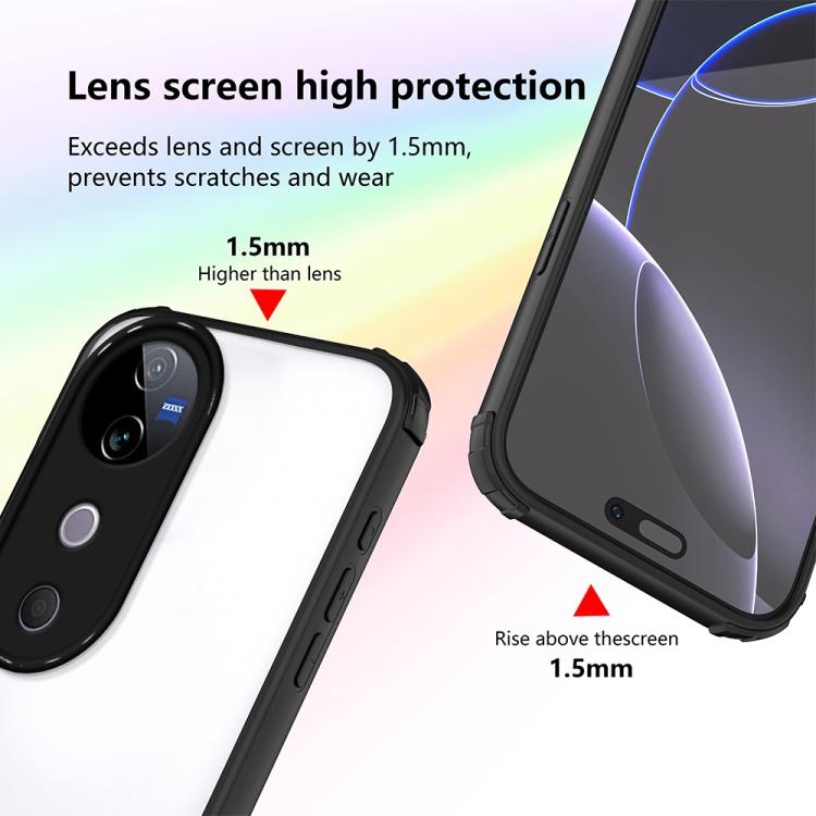 For vivo V40 / V40 Pro 5G Four Corners Shield Shockproof TPU Hybrid PC Phone Case