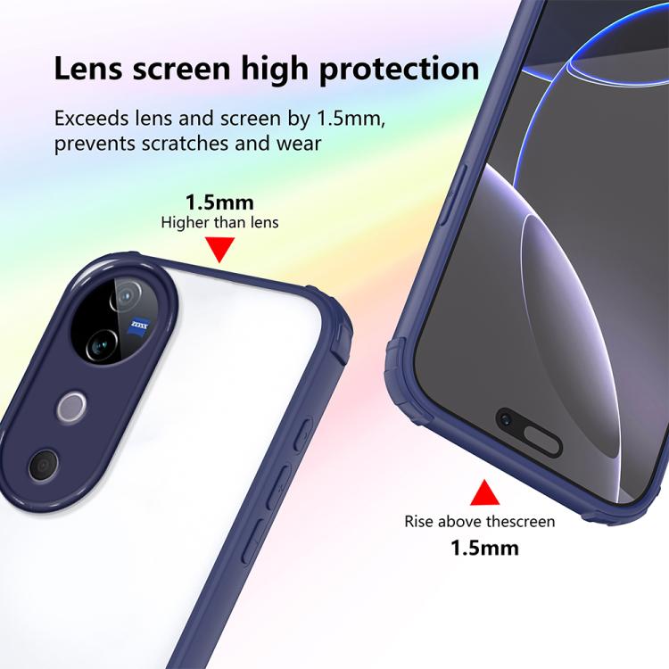 For vivo V40 / V40 Pro 5G Four Corners Shield Shockproof TPU Hybrid PC Phone Case