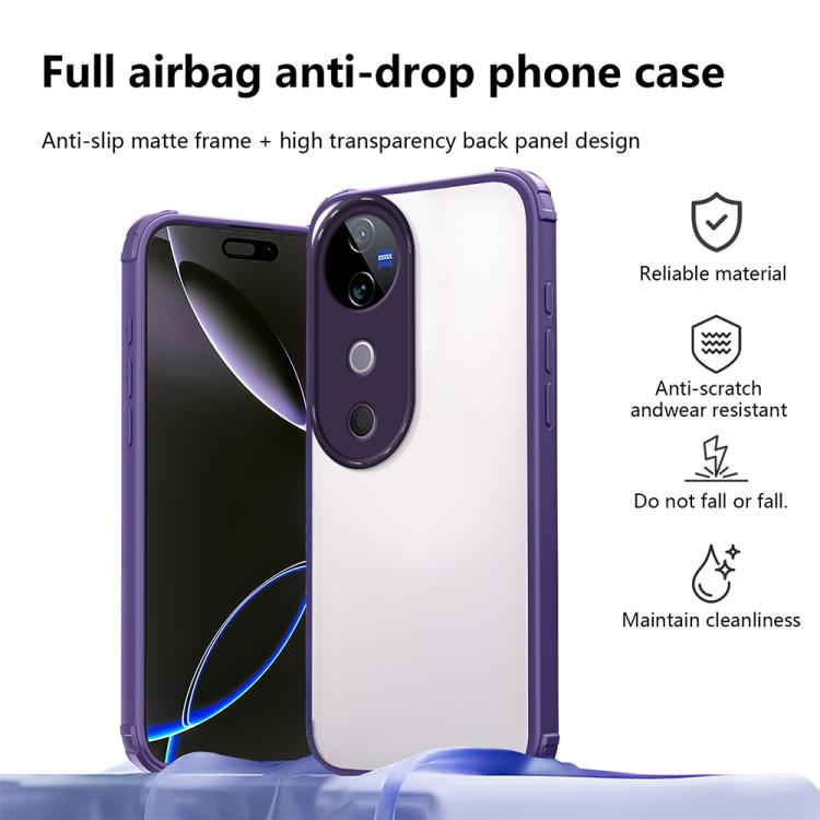 For vivo V40 / V40 Pro 5G Four Corners Shield Shockproof TPU Hybrid PC Phone Case