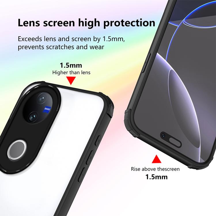 For vivo V50 / V50e 5G Four Corners Shield Shockproof TPU Hybrid PC Phone Case
