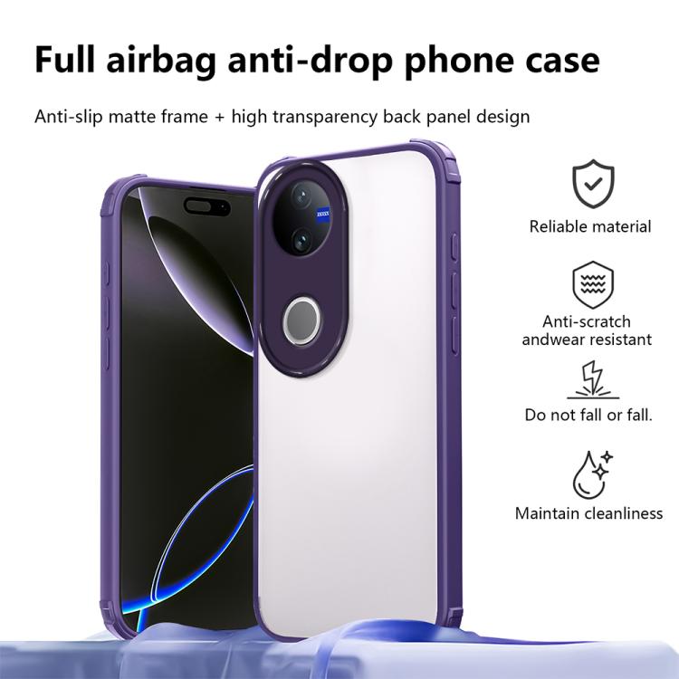For vivo V50 / V50e 5G Four Corners Shield Shockproof TPU Hybrid PC Phone Case