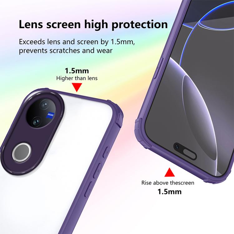 For vivo V50 / V50e 5G Four Corners Shield Shockproof TPU Hybrid PC Phone Case