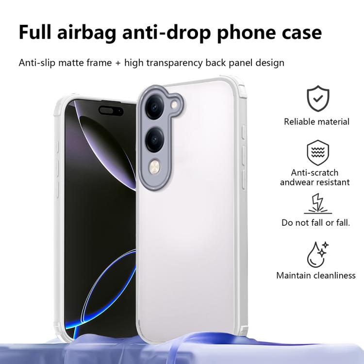 For vivo Y04 4G / Y29s 5G Four Corners Shield Shockproof TPU Hybrid PC Phone Case