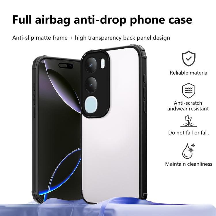 For vivo Y19s 4G / Y29 5G Four Corners Shield Shockproof TPU Hybrid PC Phone Case