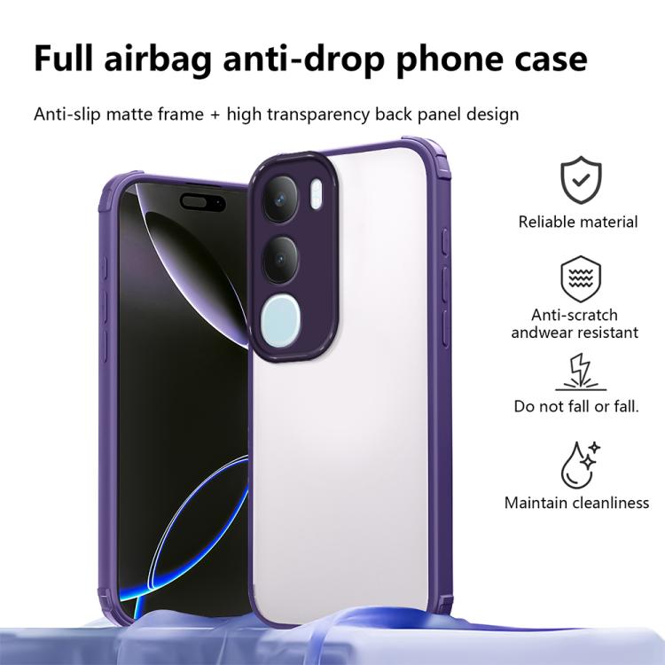 For vivo Y19s 4G / Y29 5G Four Corners Shield Shockproof TPU Hybrid PC Phone Case