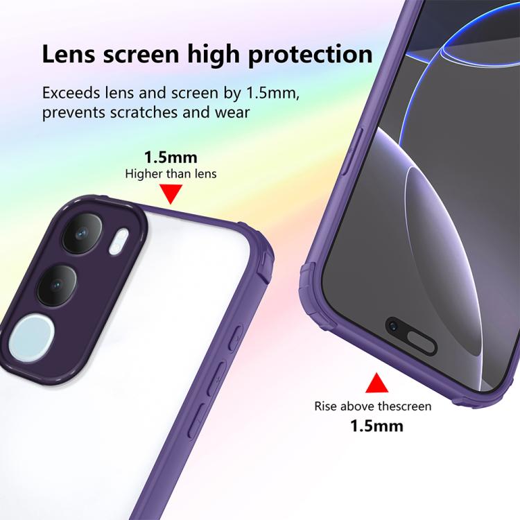 For vivo Y19s 4G / Y29 5G Four Corners Shield Shockproof TPU Hybrid PC Phone Case