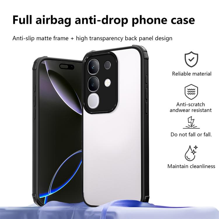 For vivo Y29 4G / T4x 5G Four Corners Shield Shockproof TPU Hybrid PC Phone Case