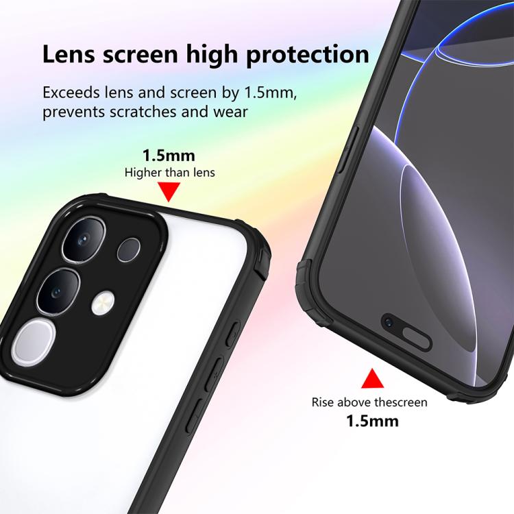 For vivo Y29 4G / T4x 5G Four Corners Shield Shockproof TPU Hybrid PC Phone Case