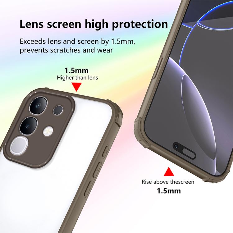 For vivo Y29 4G / T4x 5G Four Corners Shield Shockproof TPU Hybrid PC Phone Case
