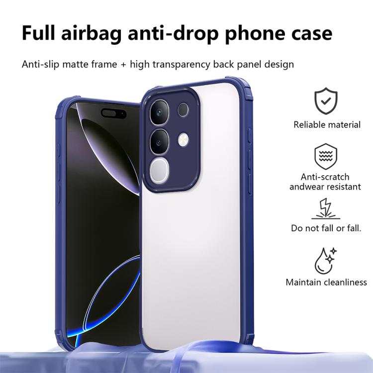 For vivo Y29 4G / T4x 5G Four Corners Shield Shockproof TPU Hybrid PC Phone Case