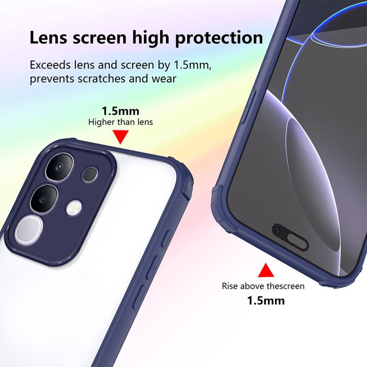 For vivo Y29 4G / T4x 5G Four Corners Shield Shockproof TPU Hybrid PC Phone Case