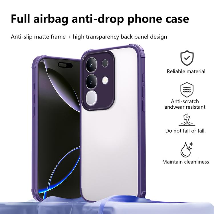 For vivo Y29 4G / T4x 5G Four Corners Shield Shockproof TPU Hybrid PC Phone Case