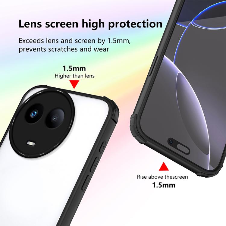 For Realme 11 / 11x 5G / Narzo 60x Four Corners Shield Shockproof TPU Hybrid PC Phone Case