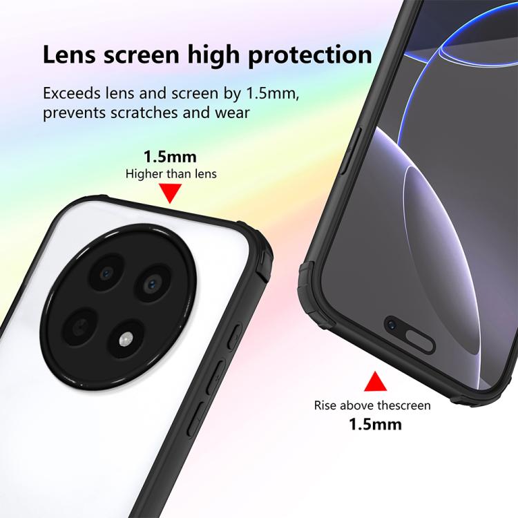 For Realme 12 / 12x 5G / Narzo 70x Four Corners Shield Shockproof TPU Hybrid PC Phone Case