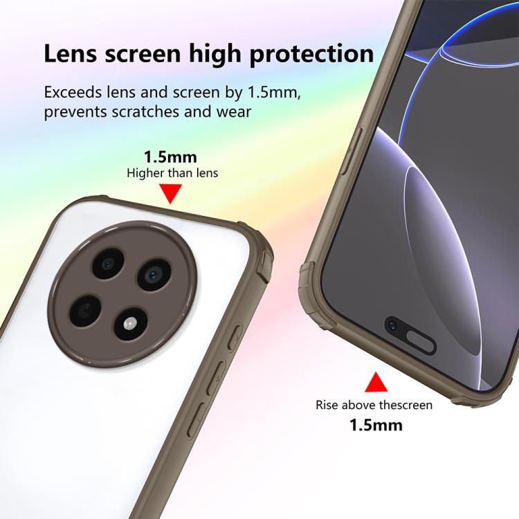 For Realme 12 / 12x 5G / Narzo 70x Four Corners Shield Shockproof TPU Hybrid PC Phone Case