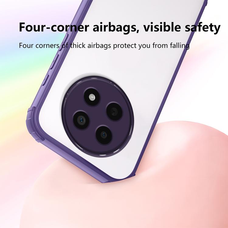 For Realme 12 / 12x 5G / Narzo 70x Four Corners Shield Shockproof TPU Hybrid PC Phone Case