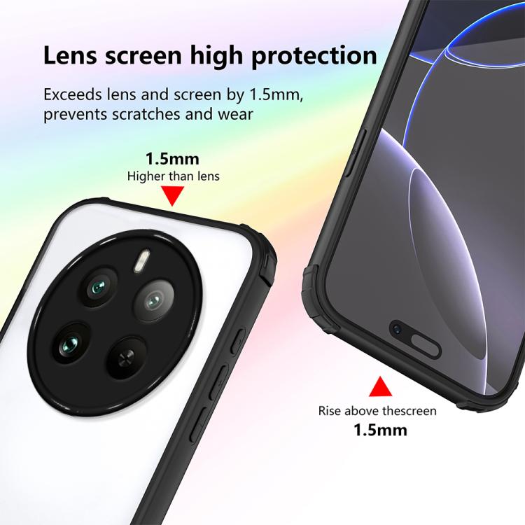 For Realme 12 Pro+ / 12 Pro Four Corners Shield Shockproof TPU Hybrid PC Phone Case