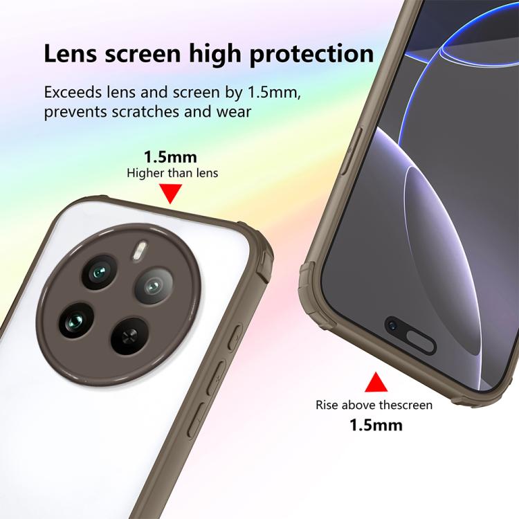 For Realme 12 Pro+ / 12 Pro Four Corners Shield Shockproof TPU Hybrid PC Phone Case
