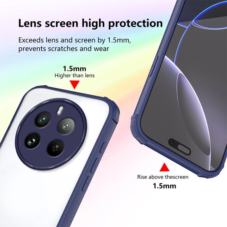 For Realme 12 Pro+ / 12 Pro Four Corners Shield Shockproof TPU Hybrid PC Phone Case