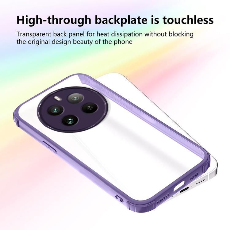 For Realme 12 Pro+ / 12 Pro Four Corners Shield Shockproof TPU Hybrid PC Phone Case