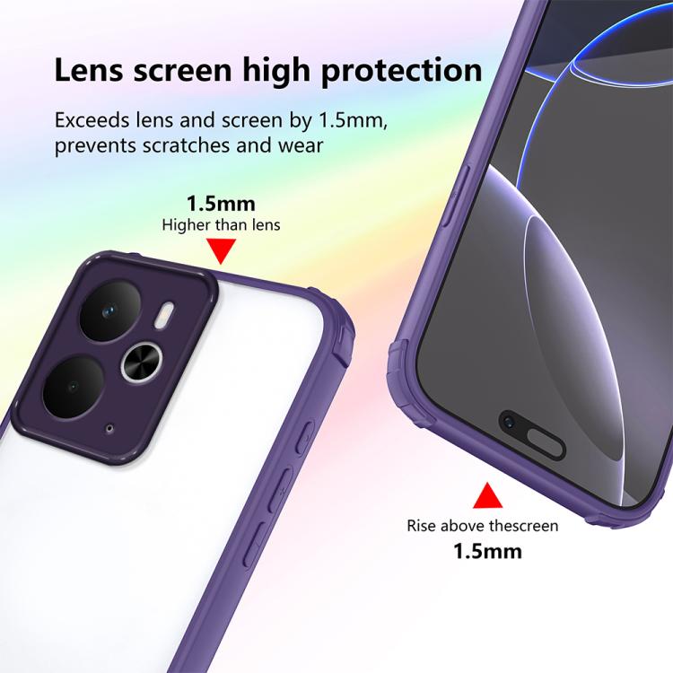 For Realme 14 / 14T 5G Four Corners Shield Shockproof TPU Hybrid PC Phone Case