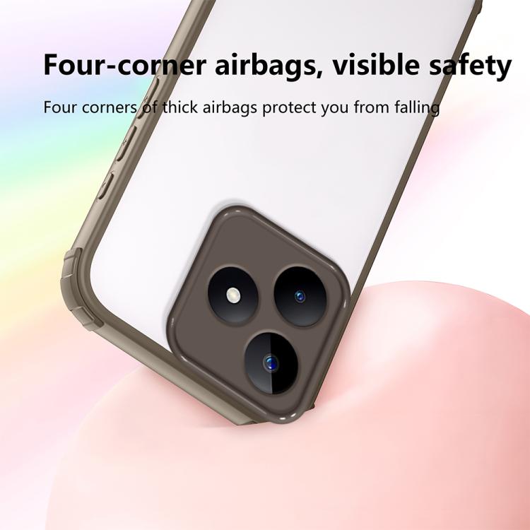 For Realme C53 / Narzo N53 Four Corners Shield Shockproof TPU Hybrid PC Phone Case