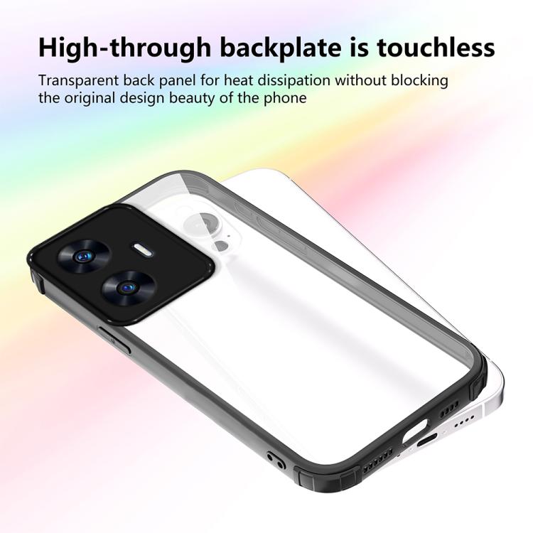 For Realme C55 Four Corners Shield Shockproof TPU Hybrid PC Phone Case