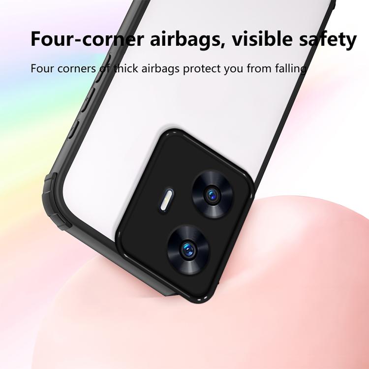 For Realme C55 Four Corners Shield Shockproof TPU Hybrid PC Phone Case