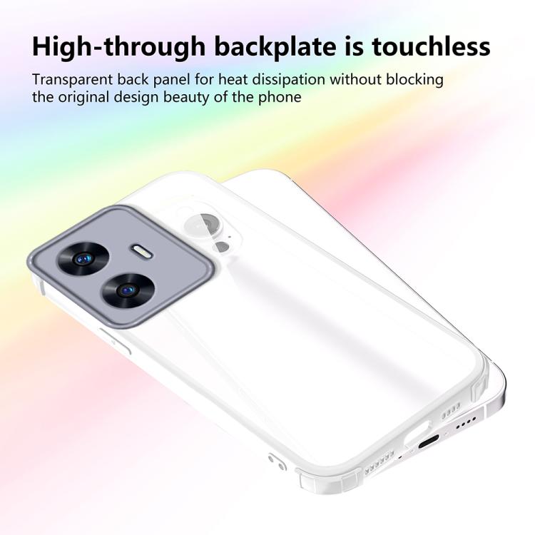 For Realme C55 Four Corners Shield Shockproof TPU Hybrid PC Phone Case