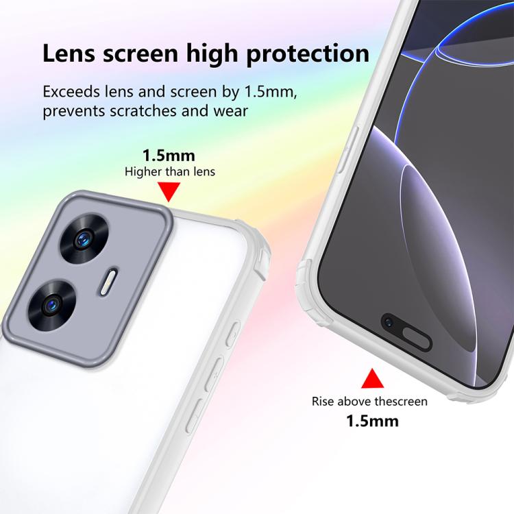 For Realme C55 Four Corners Shield Shockproof TPU Hybrid PC Phone Case