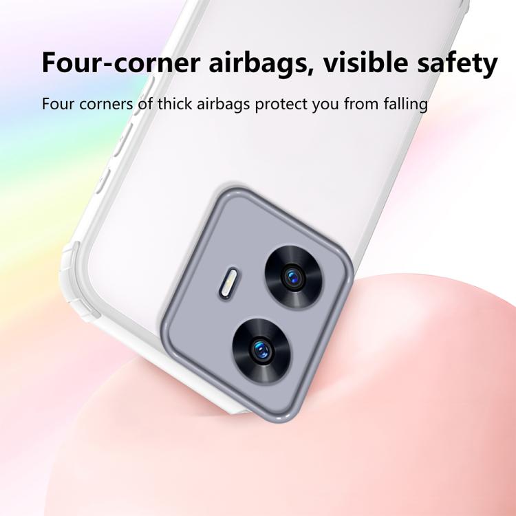For Realme C55 Four Corners Shield Shockproof TPU Hybrid PC Phone Case