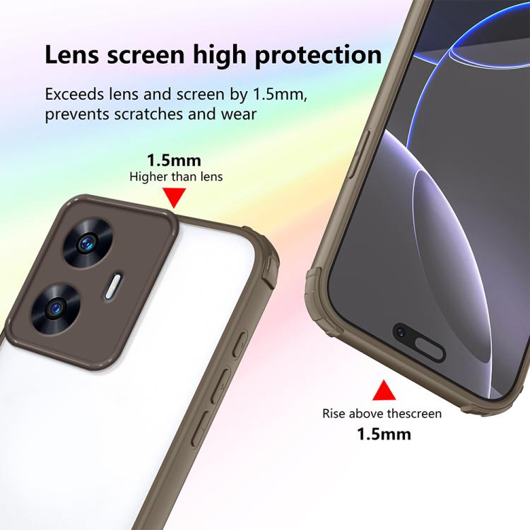 For Realme C55 Four Corners Shield Shockproof TPU Hybrid PC Phone Case