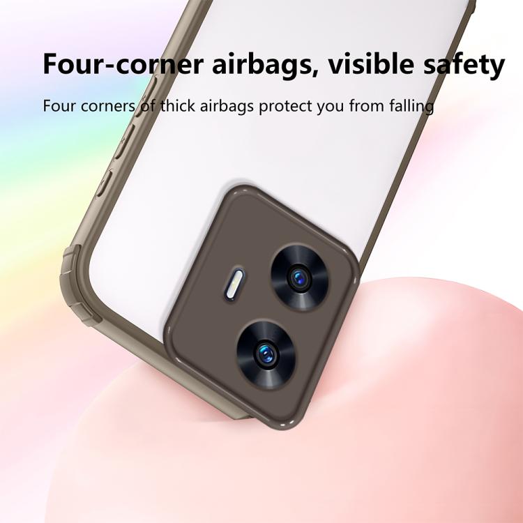 For Realme C55 Four Corners Shield Shockproof TPU Hybrid PC Phone Case