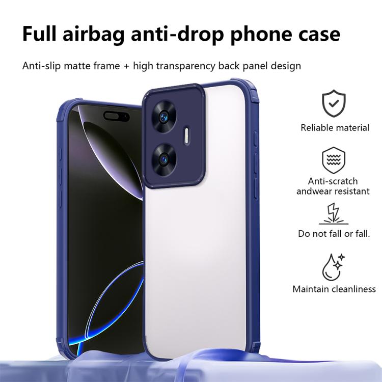 For Realme C55 Four Corners Shield Shockproof TPU Hybrid PC Phone Case