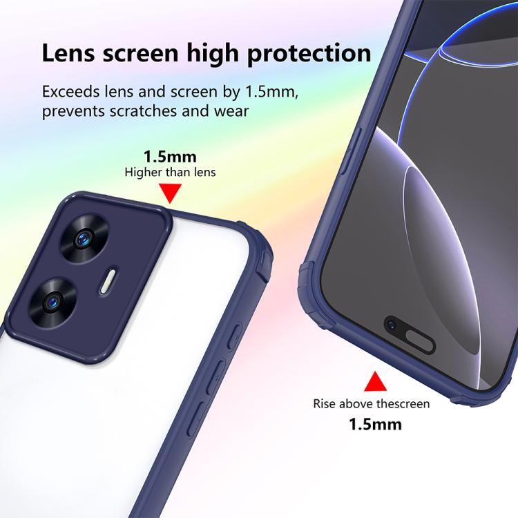 For Realme C55 Four Corners Shield Shockproof TPU Hybrid PC Phone Case