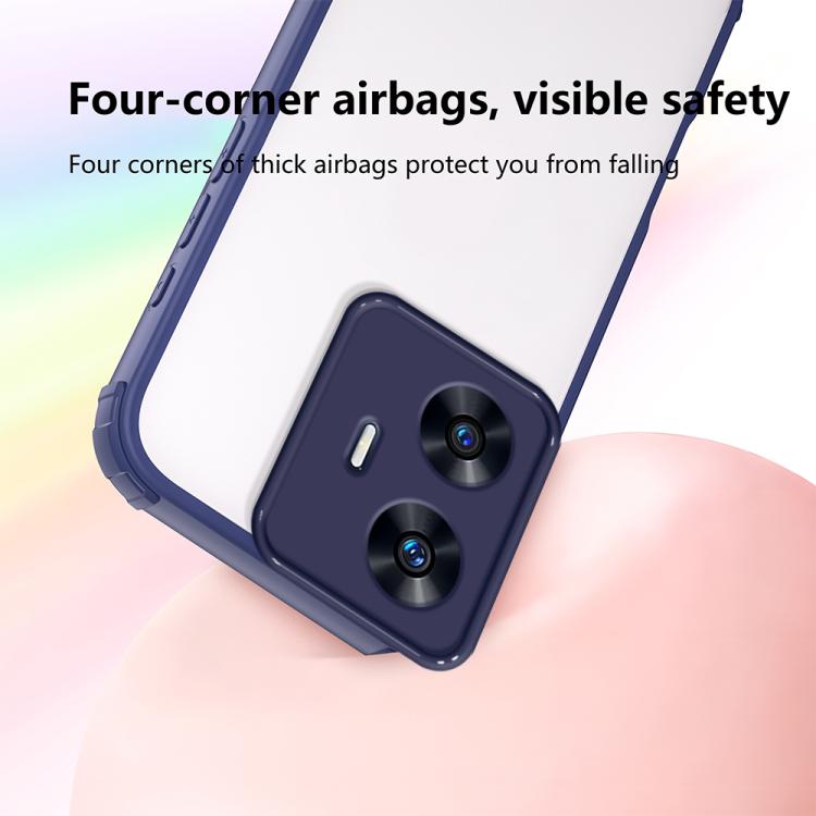 For Realme C55 Four Corners Shield Shockproof TPU Hybrid PC Phone Case