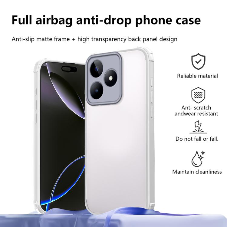 For Realme C61 4G India Four Corners Shield Shockproof TPU Hybrid PC Phone Case