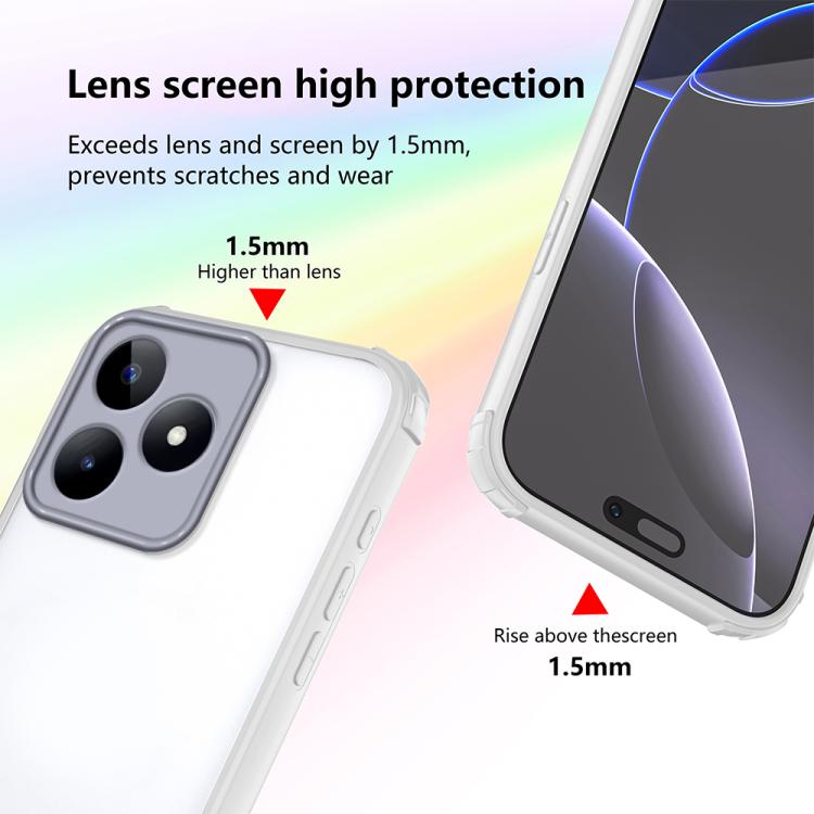 For Realme C61 4G India Four Corners Shield Shockproof TPU Hybrid PC Phone Case