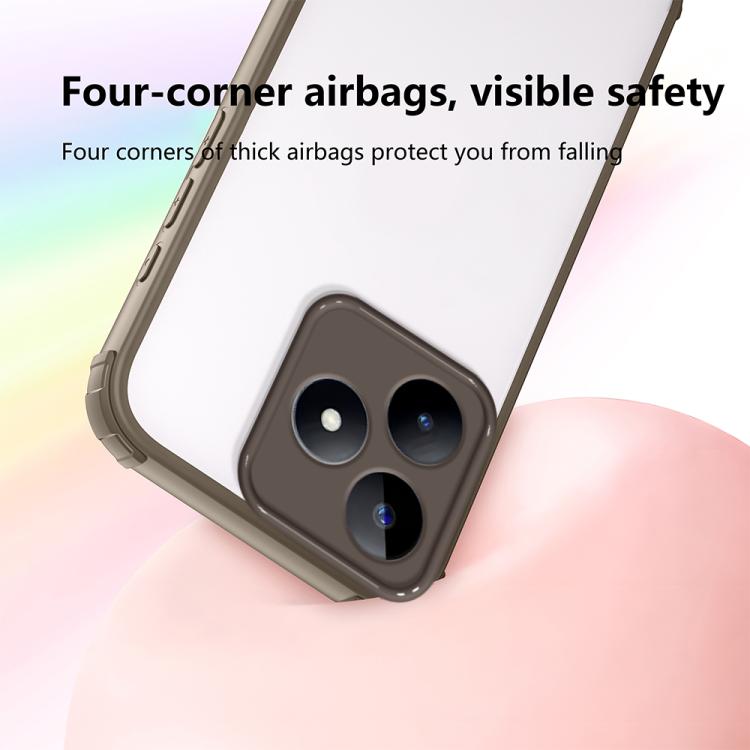 For Realme C61 4G India Four Corners Shield Shockproof TPU Hybrid PC Phone Case
