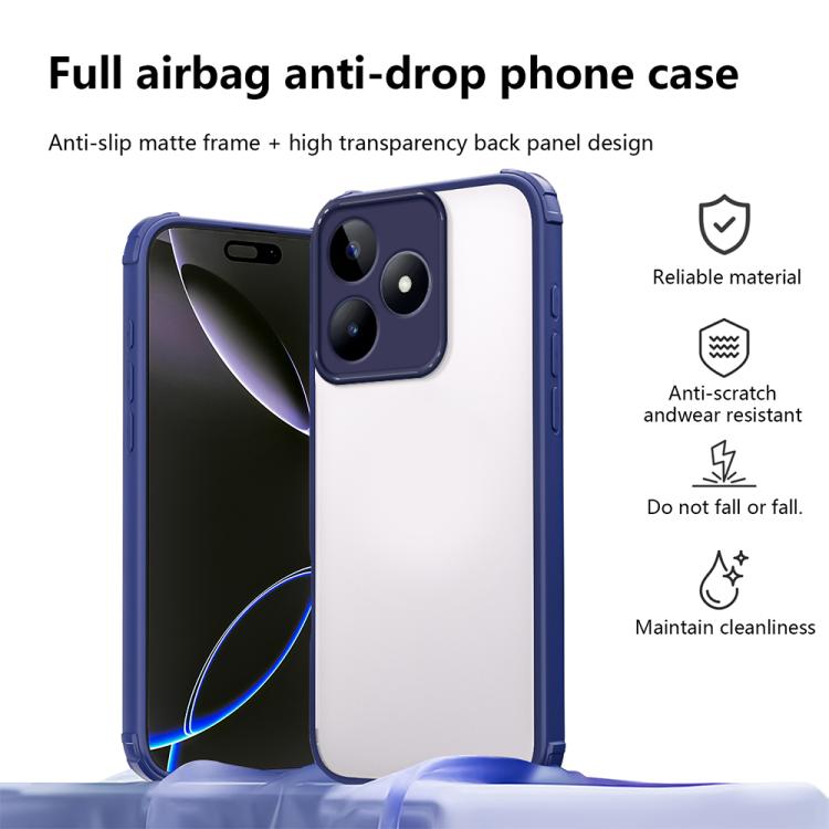For Realme C61 4G India Four Corners Shield Shockproof TPU Hybrid PC Phone Case