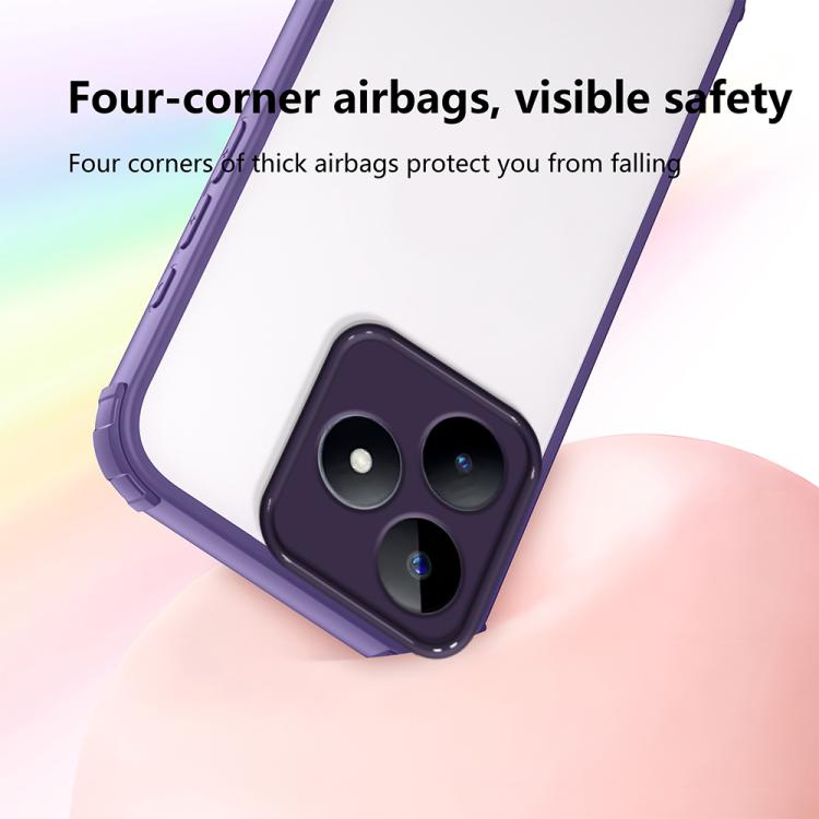 For Realme C61 4G India Four Corners Shield Shockproof TPU Hybrid PC Phone Case