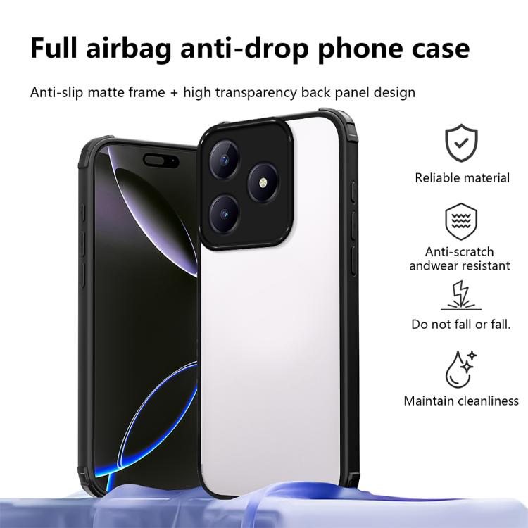 For Realme C63 4G / Narzo N63 Four Corners Shield Shockproof TPU Hybrid PC Phone Case