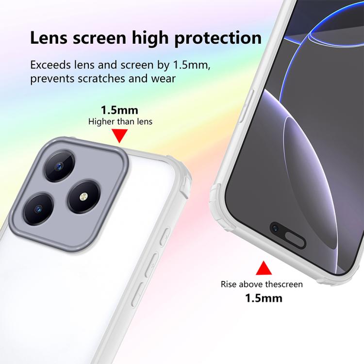 For Realme C63 4G / Narzo N63 Four Corners Shield Shockproof TPU Hybrid PC Phone Case