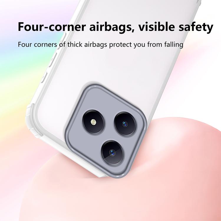 For Realme C63 4G / Narzo N63 Four Corners Shield Shockproof TPU Hybrid PC Phone Case